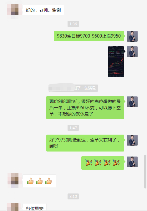 币特莱斯：昨日10单总计1000多点利润 大丰收实盘会员赚翻天2