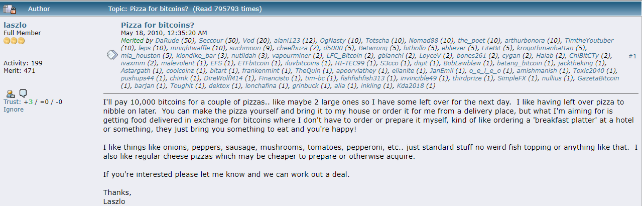 他用10000个比特币买了两个比萨饼，然后呢？3