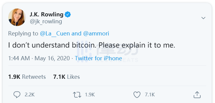 《哈利波特》的作者想了解比特币伊隆·马斯克和V·神怎么说? 《哈利波特》的作者想了解比特币伊隆·马斯克和V·神怎么说?