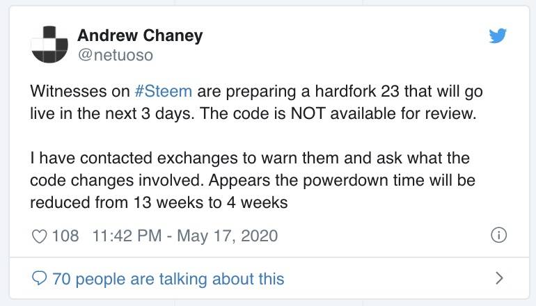 Steem再次迎来硬分叉，Sun Yuchen将没收Hive支持者提供的500万美元代币
