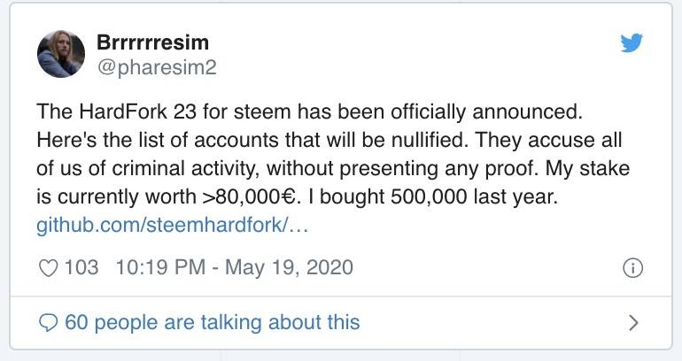 Steem再次迎来硬分叉，Sun Yuchen将没收Hive支持者提供的500万美元代币2