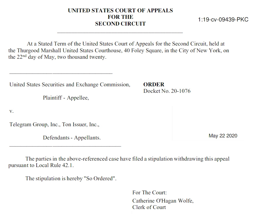 电报撤回上诉，投资者可以选择立即收回72％的现金，或一年期借款的110％