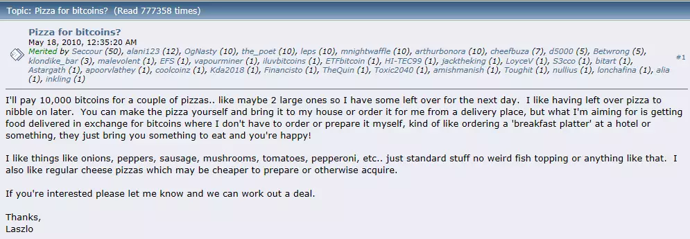 5.22比特币比萨节，程序员“一顿吃掉六亿三千万”