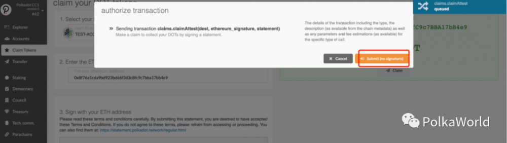 教程|如何在Polkadot CC1中映射和声明点10