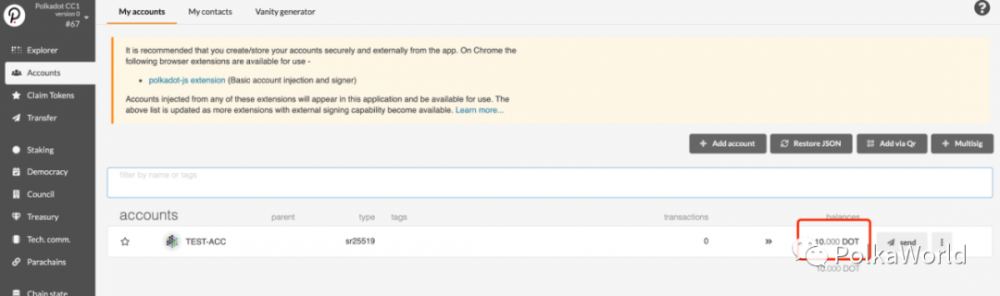 教程|如何在Polkadot CC1中映射和声明点11