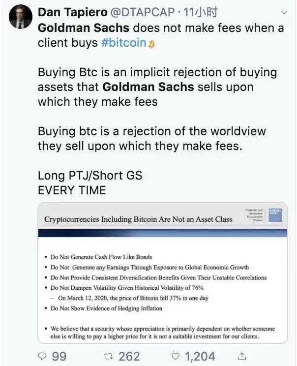 高盛不建议投资黄金和比特币，我该如何处理