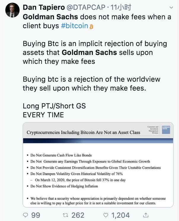 高盛不建议投资黄金和比特币。我怎么能解开它1