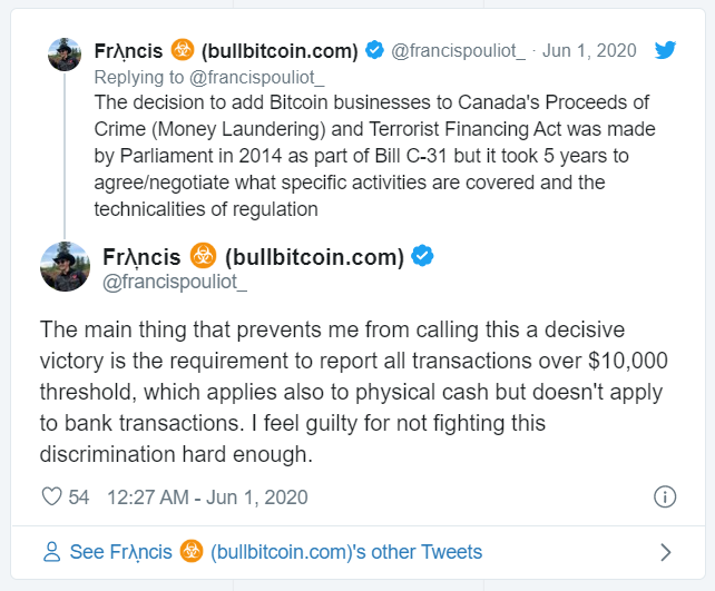 加拿大正式监管虚拟货币公司。五年修正案的新要求是什么?1