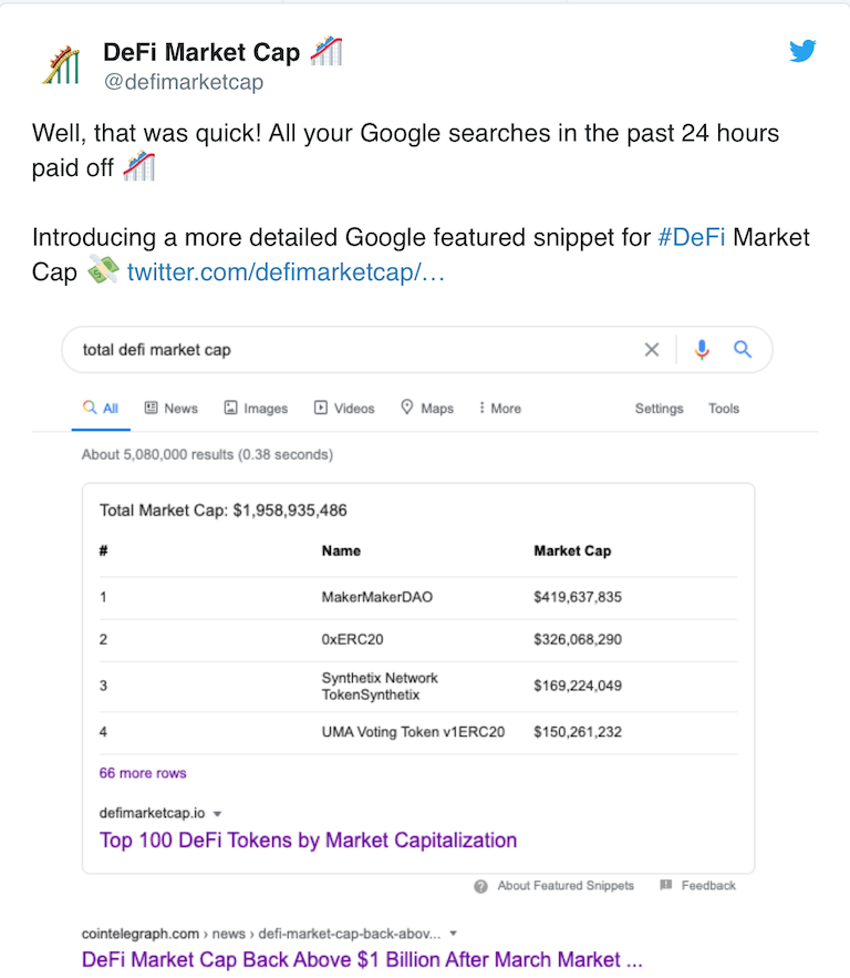 两个月翻一番，profi产品总市值超过20亿美元