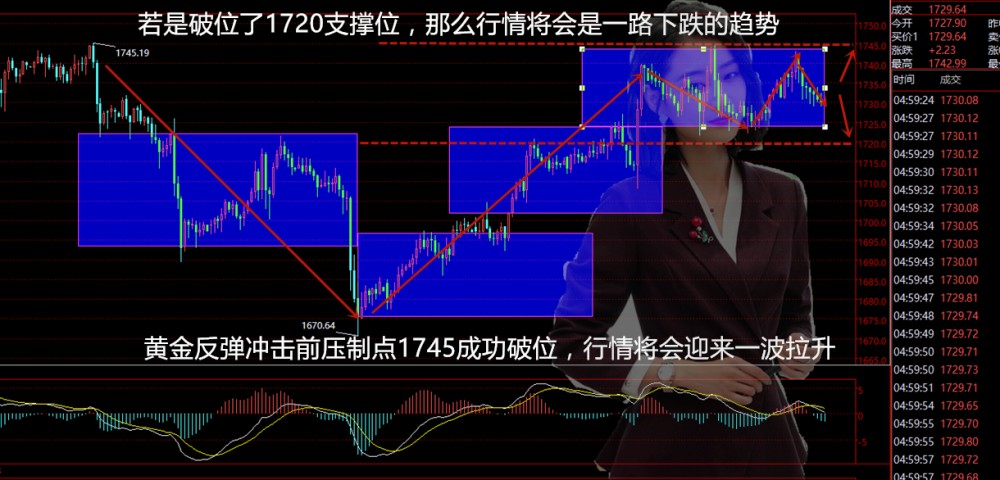 秦小扉：黄金看涨情绪依旧下周继续看涨！亏损该如何挽救！1