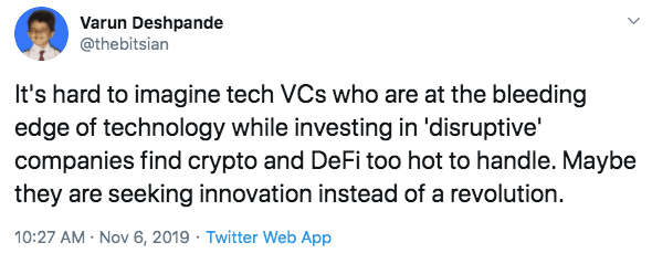 为什么DeFi会带来巨大的范式转变？范式转变和风险投资简史区块链缺乏早期的风险投资SWIFT，Stripe和Plaid：平台化现有的fintech堆栈DeFi是可编程的fintech平台DeFi如何打破现有的范式？ DeFi基础设施的采用正在发生DeFi的成熟度和融资周期10