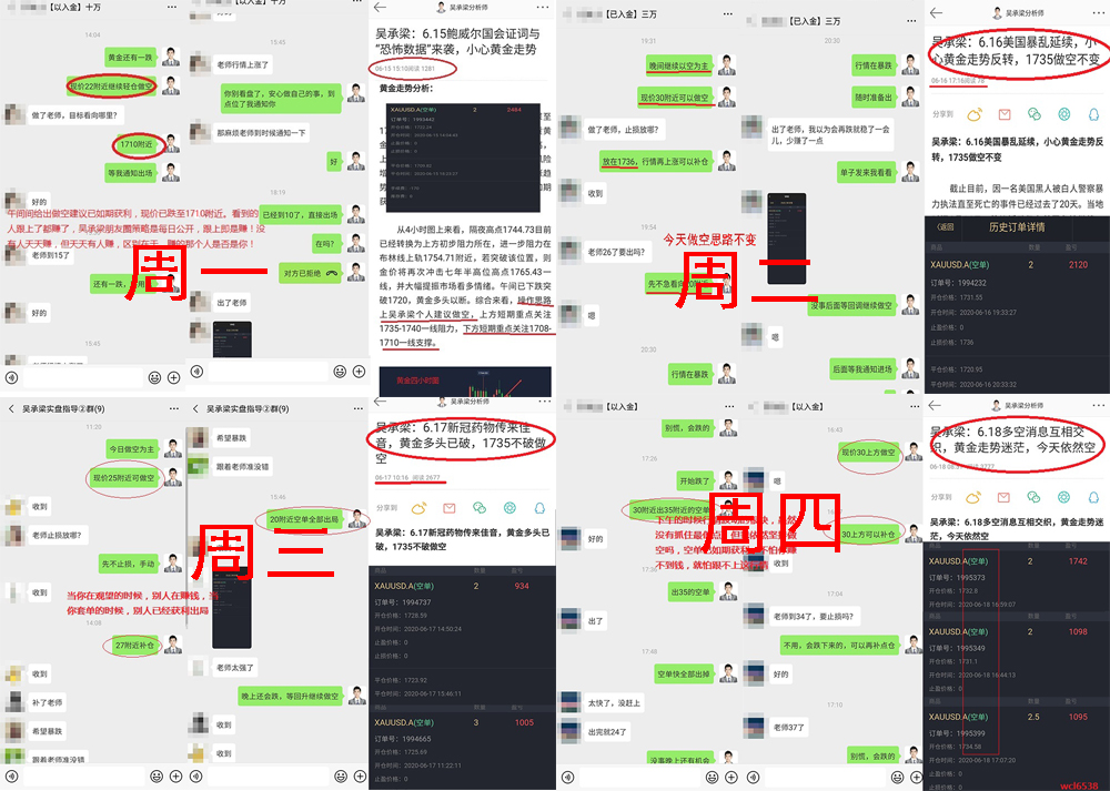 吴承梁:6.22晚间黄金破位切勿追涨,见顶后做空仍可赚3 吴承梁:6.22晚间黄金破位切勿追涨,见顶后做空仍可赚3