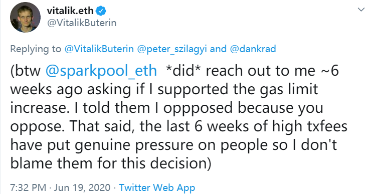 以太坊矿工提议将上限提高到1,250万瓦斯，Vitalik反对以以太坊吞吐量提高44TPS增加瓦斯上限的缺点以太坊 Layer2解决可扩展性问题4