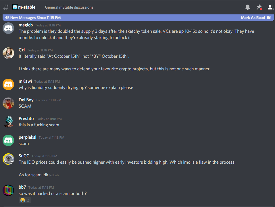 Mstable治理代币突然减仓，疑似种子轮投资者砸盘？4