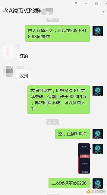 老A说币:空单耐心持有