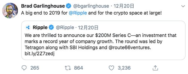 Twitter精选 | 瑞波融资2亿美元竟是因为散户不接XRP的盘？大咖互怼1