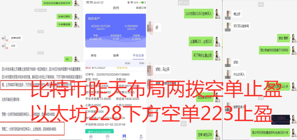 币佳颖：7.3比特币和以太坊日线下跌空间有限操作建议反弹做空