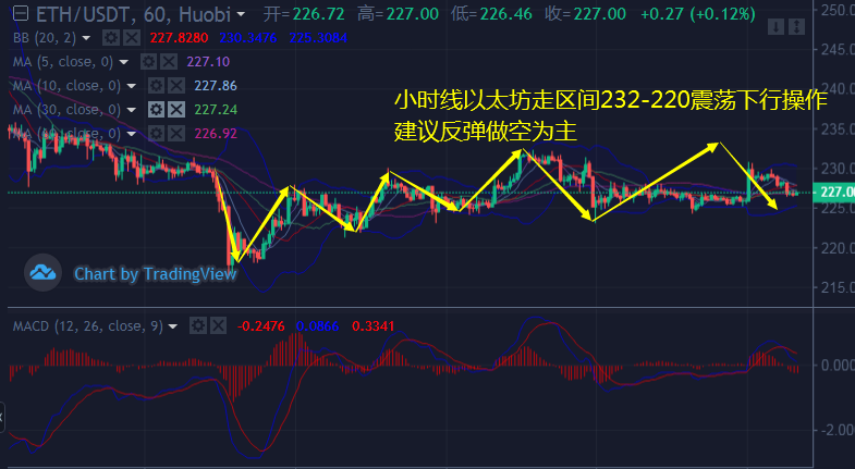 币佳颖：7.5比特币和以太坊多头虚张声势晚间操作建议高空看刷新新低2
